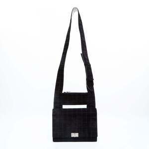 CHANEL Suede 2.55 Chocolate Bar Shoulder Bag, Black, WS23015